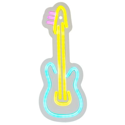 Imagen 2 del producto Letrero Neon Guitarra Blanco 2x12 cm
