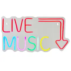 JUST HOME COLLECTION - Letrero Led Neon Live Music