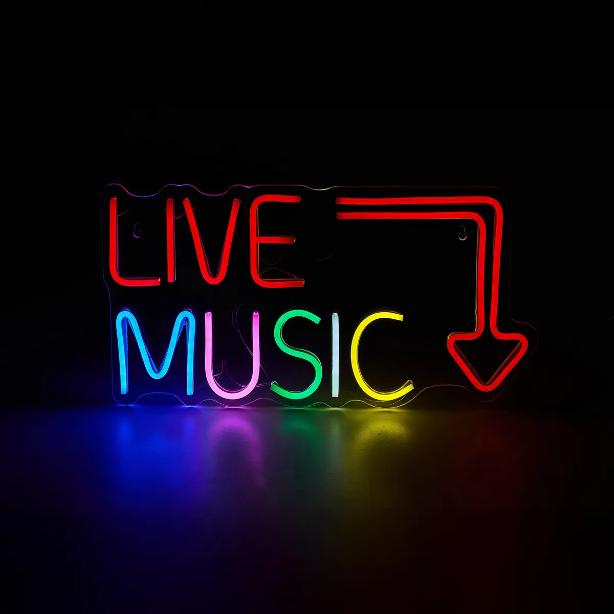 JUST HOME COLLECTION - Letrero Led Neon Live Music
