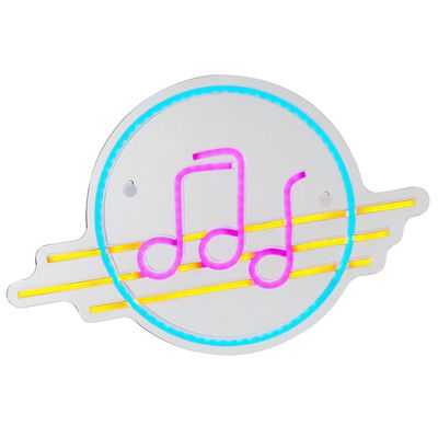 Imagen 2 del producto Letrero Neon Live Notas Blanco 2x28.5 cm