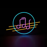 Letrero Neon Live Notas Blanco 2x28.5 cm