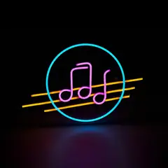 JUST HOME COLLECTION - Letrero Neon Live Notas Blanco 2x28.5 cm