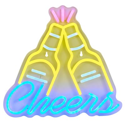 Imagen 2 del producto Letrero Neon Cheers Blanco 2x32 cm