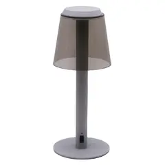 JUST HOME COLLECTION - Lámpara de Mesa Luna Gris/Plata 12x30 cm