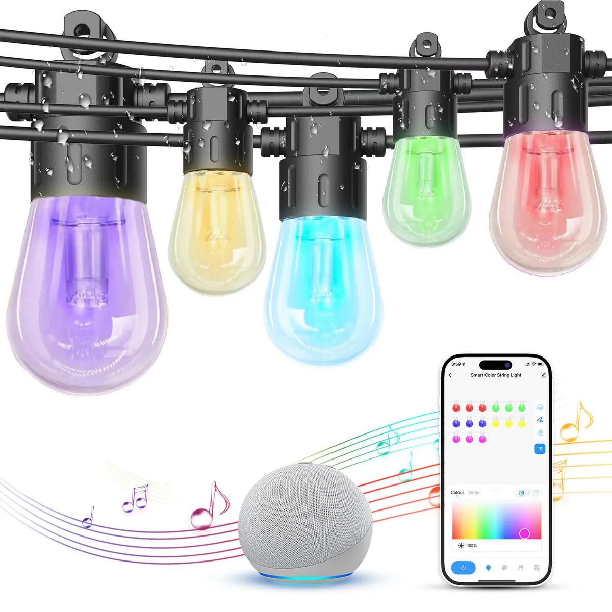 JUST HOME COLLECTION - Guirnalda c/bom 8 mt