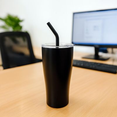 Imagen 2 del producto Set Botella + Vaso Acero Inoxidable Negro