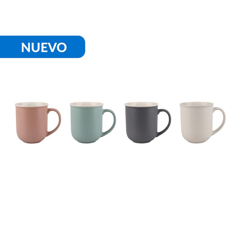 JUST HOME COLLECTION - Mug 400 ml Porcelana Liso Multicolor