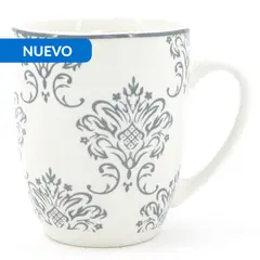 JUST HOME COLLECTION - Juego de vajilla 16 Piezas Porcelana Milan Gris