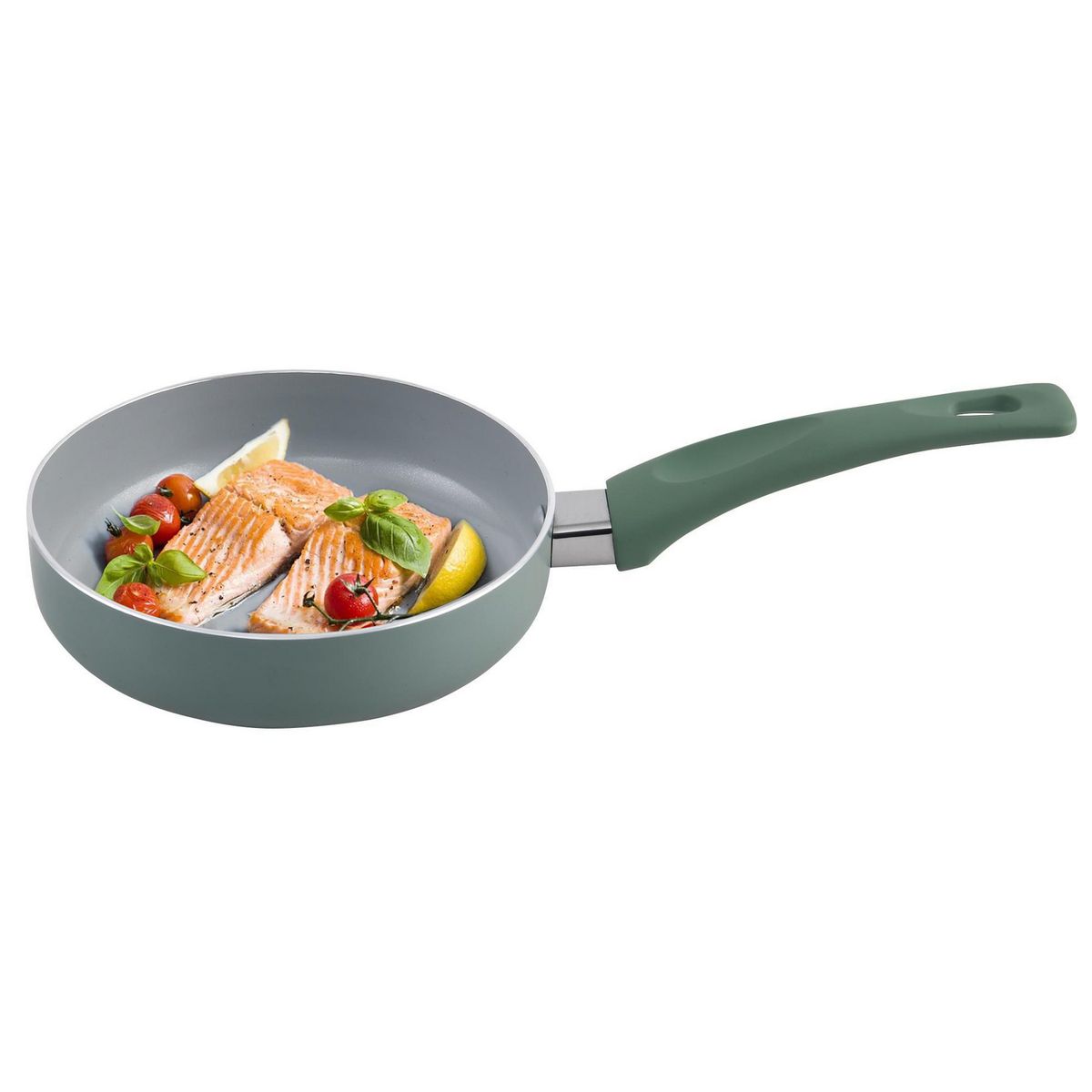 JUST HOME COLLECTION - Sartén 14 cm + Espátula Aluminio Negro