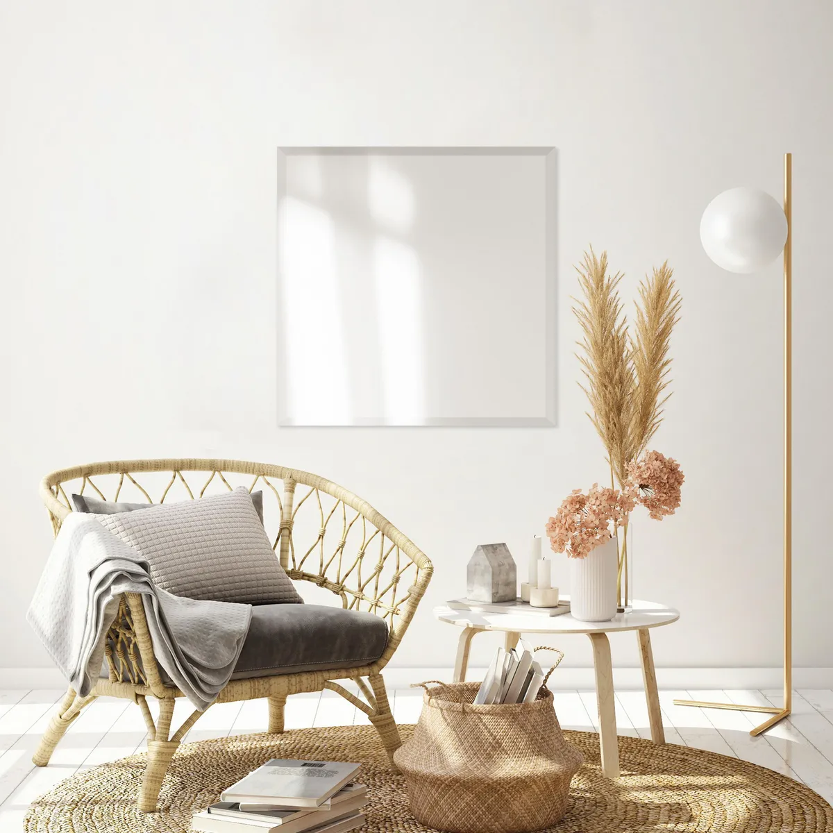 JUST HOME COLLECTION - Espejo Decorativo Forma Cuadrada 80x80 cm Frameless