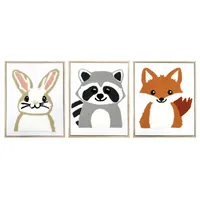 Set de 3 Cuadros Animal 31x38.5 cm