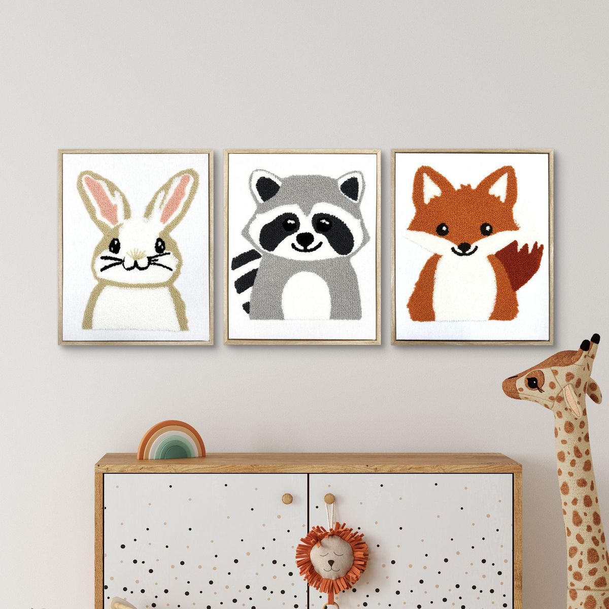 JUST HOME COLLECTION - Set de 3 Cuadros Animal 31x38.5 cm