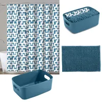 Set De 3 Piezas Baño De baño 180x180 cm Turquesa