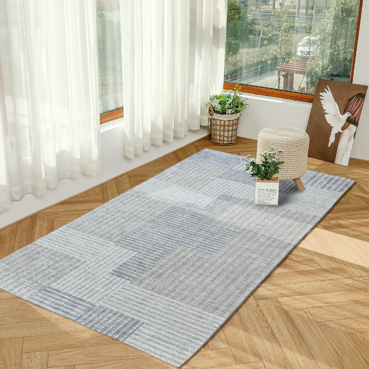 JUST HOME COLLECTION - Bajada De Cama Chenille 60x110 cm Poliéster Gris