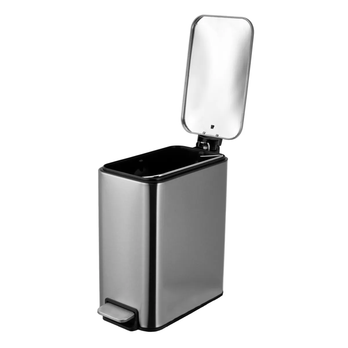 JUST HOME COLLECTION - Papelera 5 Litros Metal Plateado