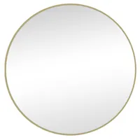 Espejo Pared Forma Redonda 70x70 cm Dorado Aluminum Mirror