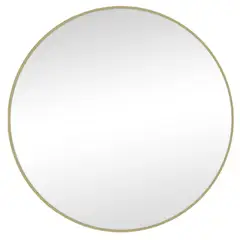 JUST HOME COLLECTION - Espejo Decorativo Forma Redonda 70x70 cm Dorado Aluminum Mirror