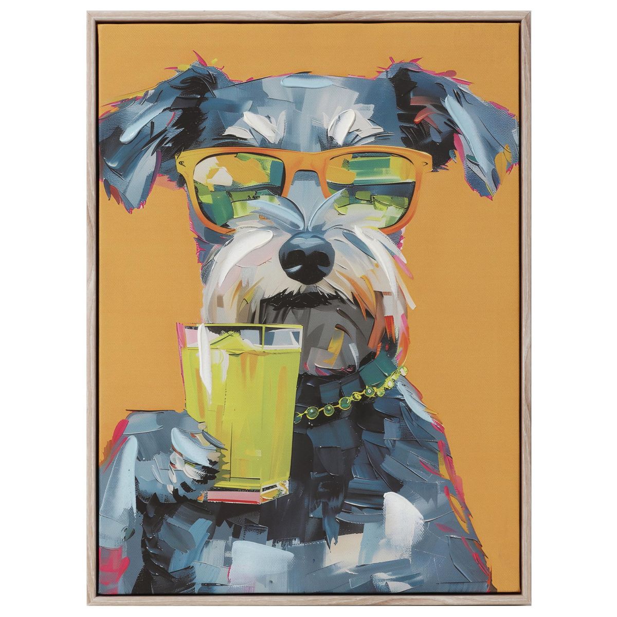 JUST HOME COLLECTION - Cuadro Perro vaso 30x40 cm
