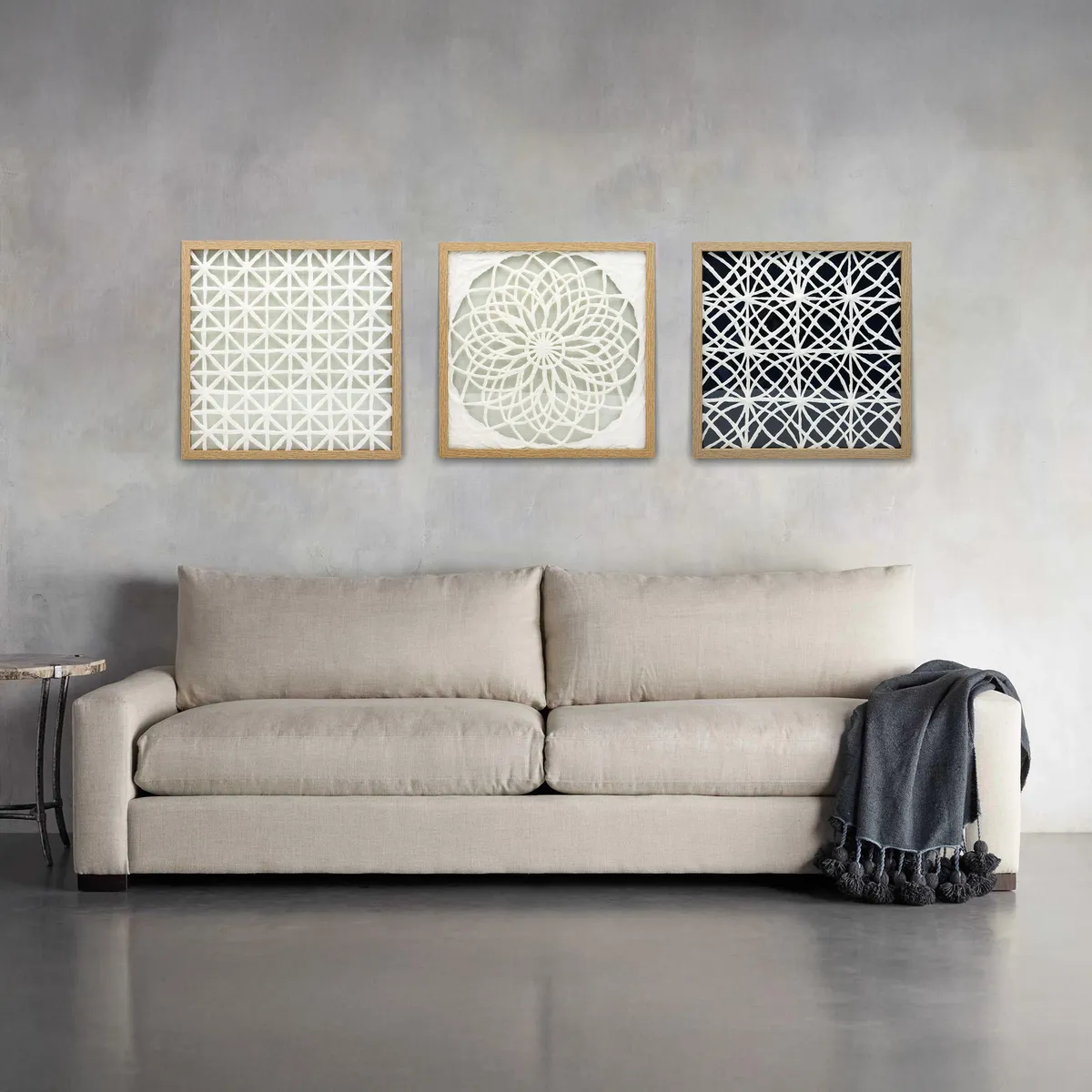 JUST HOME COLLECTION - Cuadro Geometric 38x38 cm