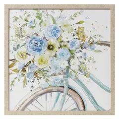 JUST HOME COLLECTION - Cuadro Bici Flor 50x50 cm