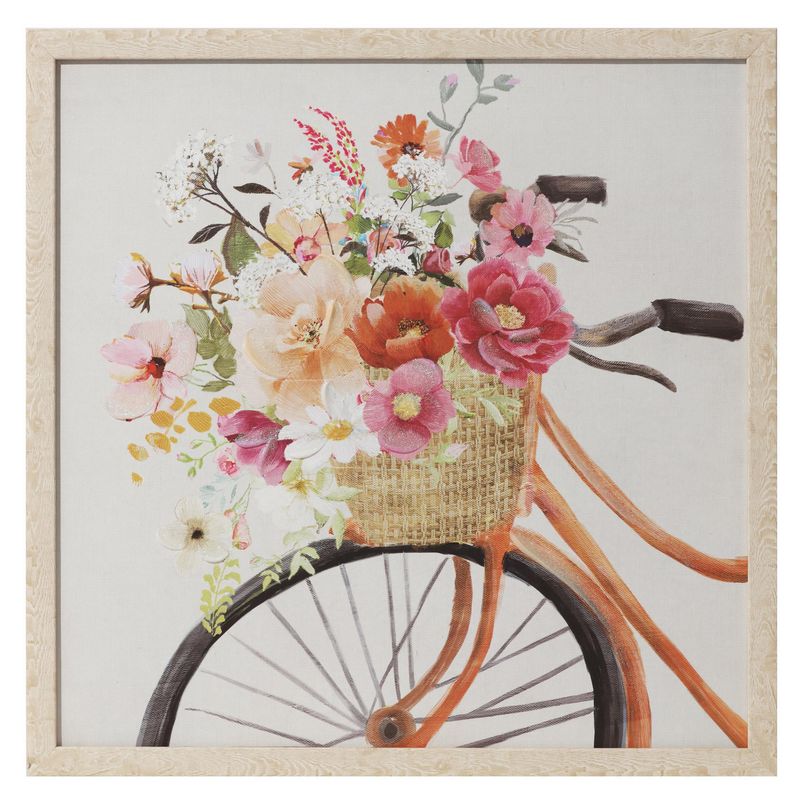 JUST HOME COLLECTION - Cuadro Bici Flor 50x50 cm
