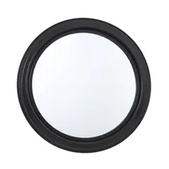 JUST HOME COLLECTION - Espejo Decorativo Forma Redonda 80x80 cm Negro Marina