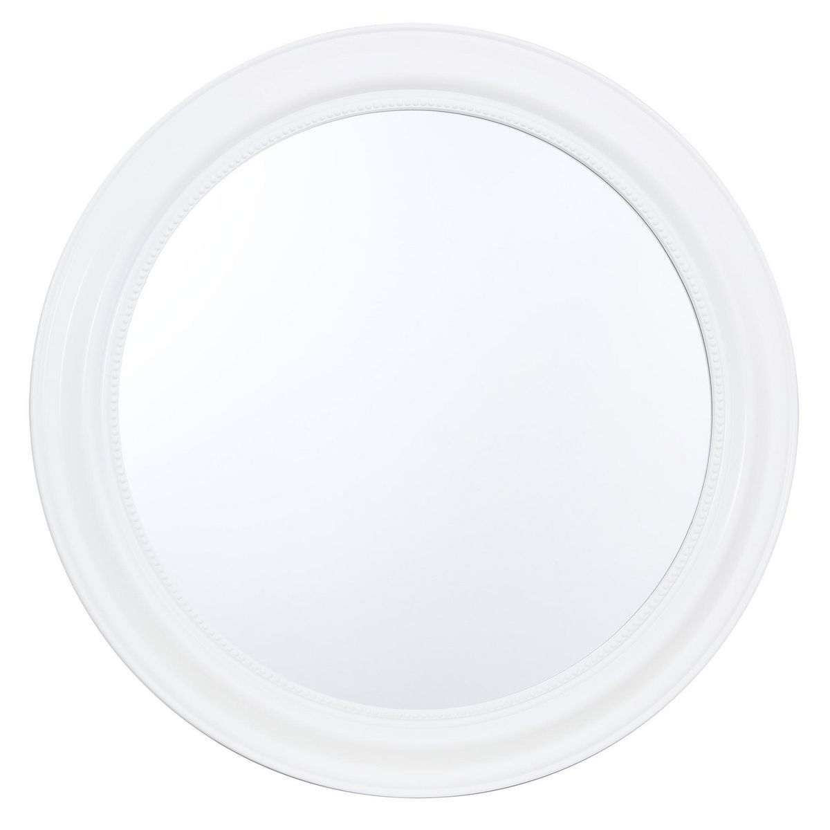 JUST HOME COLLECTION - Espejo Decorativo Forma Redonda 80x80 cm Blanco Marina