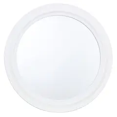 JUST HOME COLLECTION - Espejo Decorativo Forma Redonda 80x80 cm Blanco Marina