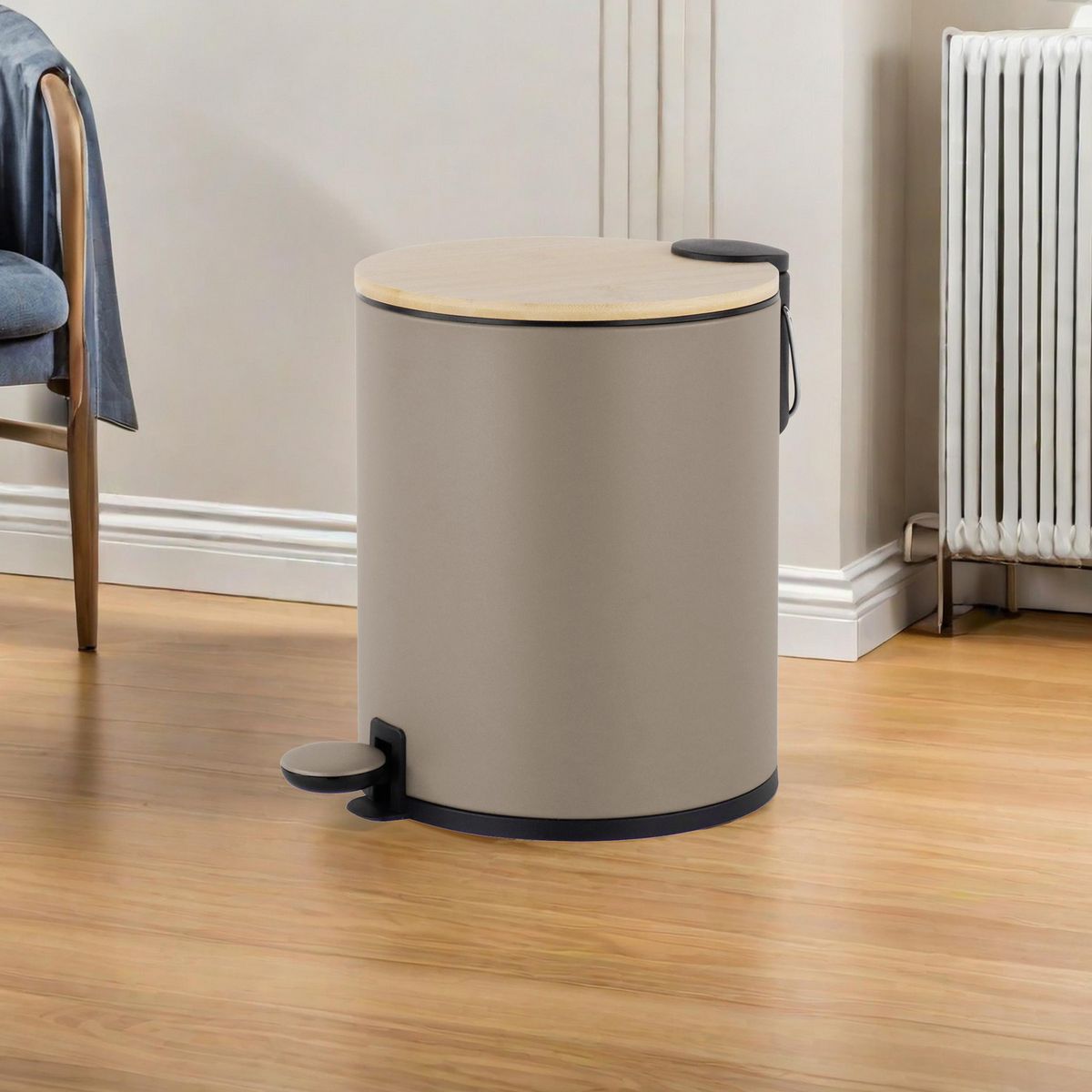 JUST HOME COLLECTION - Papelero 5 Litros Plástico Taupe