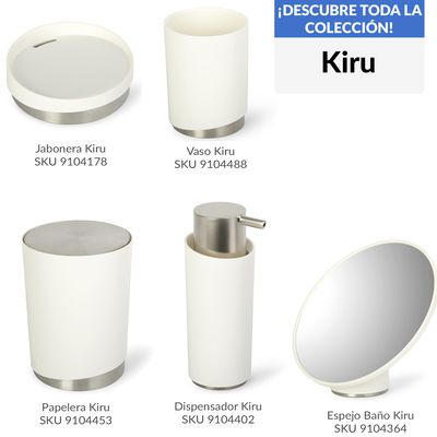 Imagen 2 del producto Espejo Portátil Forma Redonda 13.3x16.8 cm Blanco Kiru