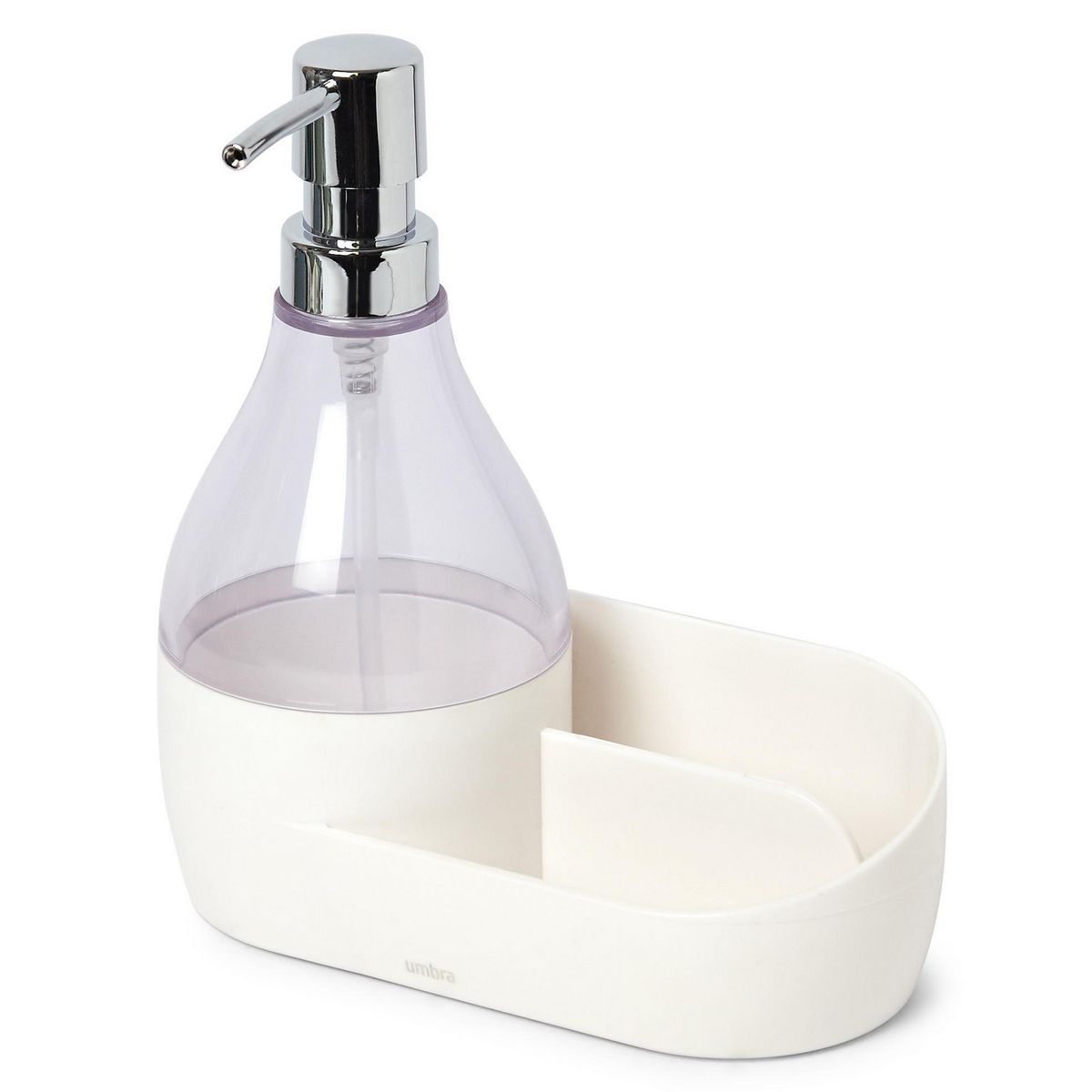 UMBRA - Dispensador de jabón con organizador blanco