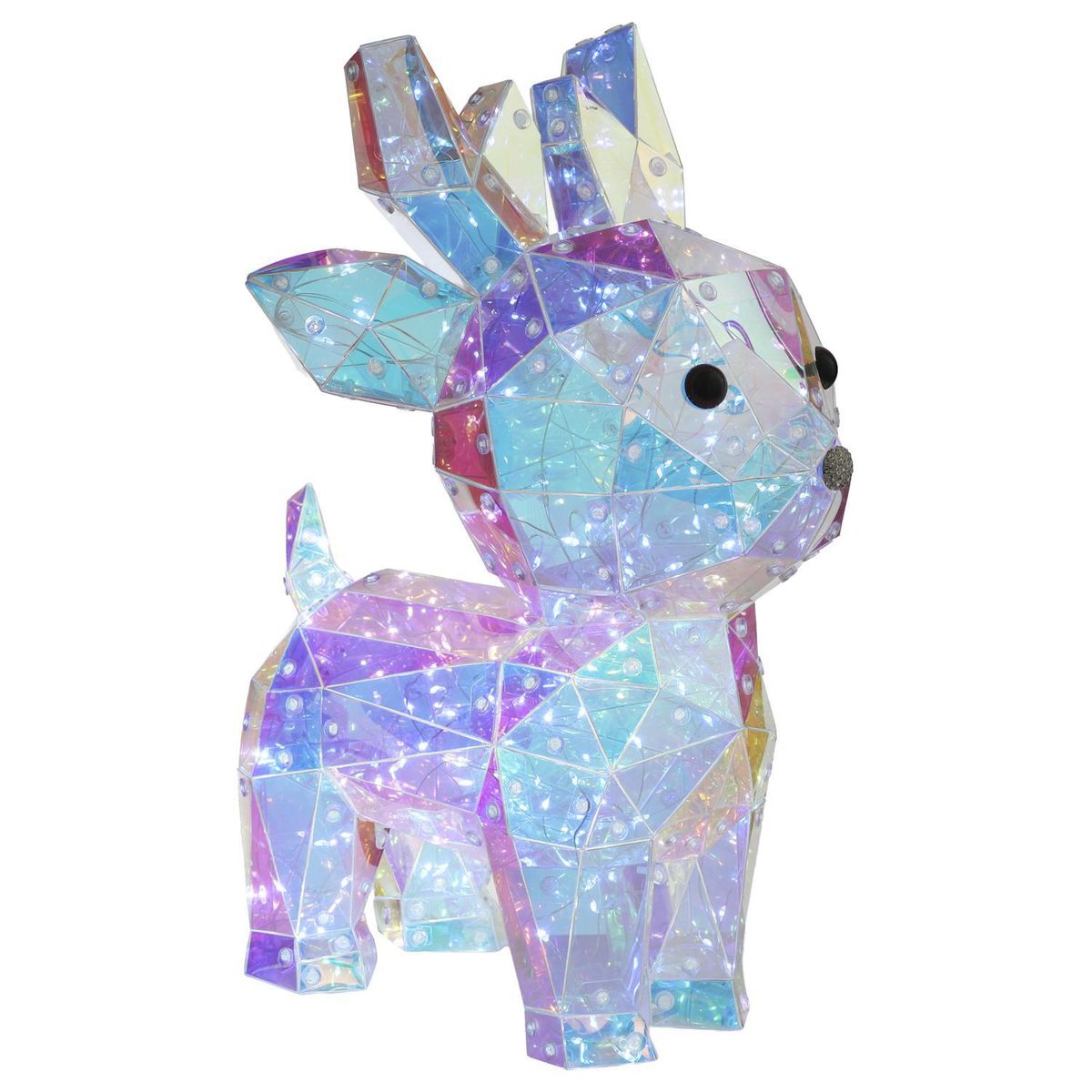 DEAR SANTA - Mini reno navidad led tornasol 34 cm