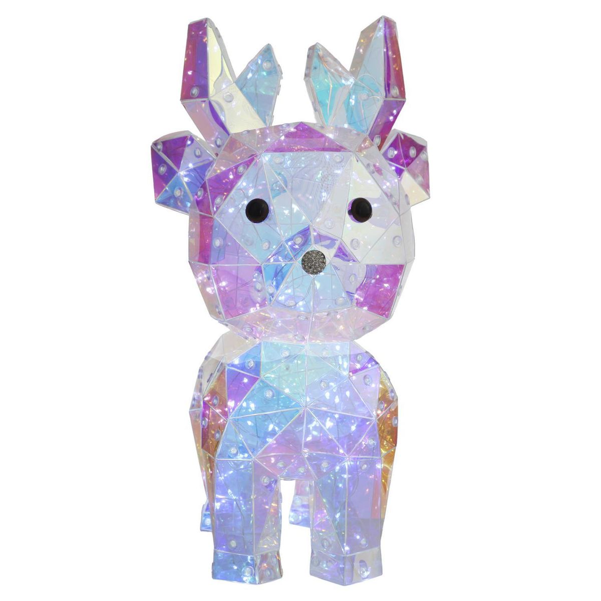 DEAR SANTA - Mini reno navidad led tornasol 34 cm