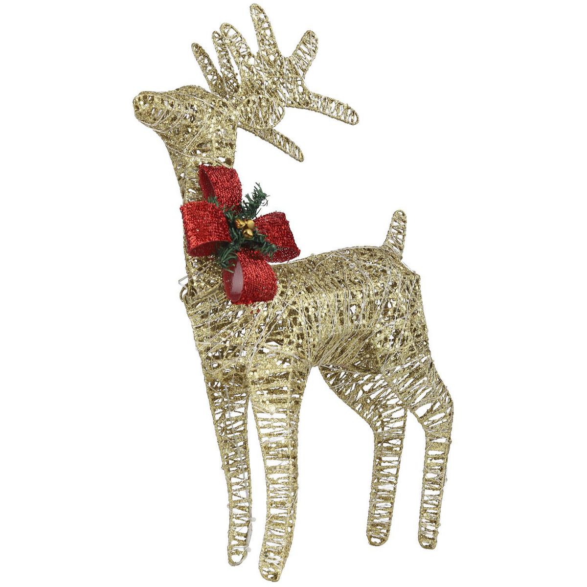 DEAR SANTA - Reno navidad 160 luces dorado 60 cm