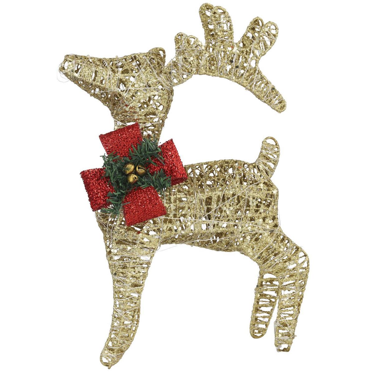 DEAR SANTA - Reno navidad 110 luces dorado 40 cm