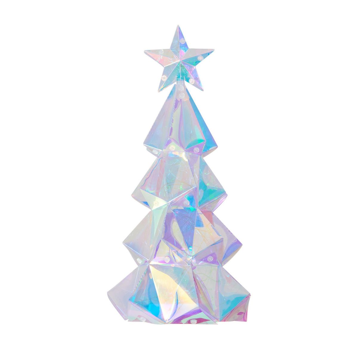 DEAR SANTA - Árbol navidad plástico tornasol 80 luces 35 cm