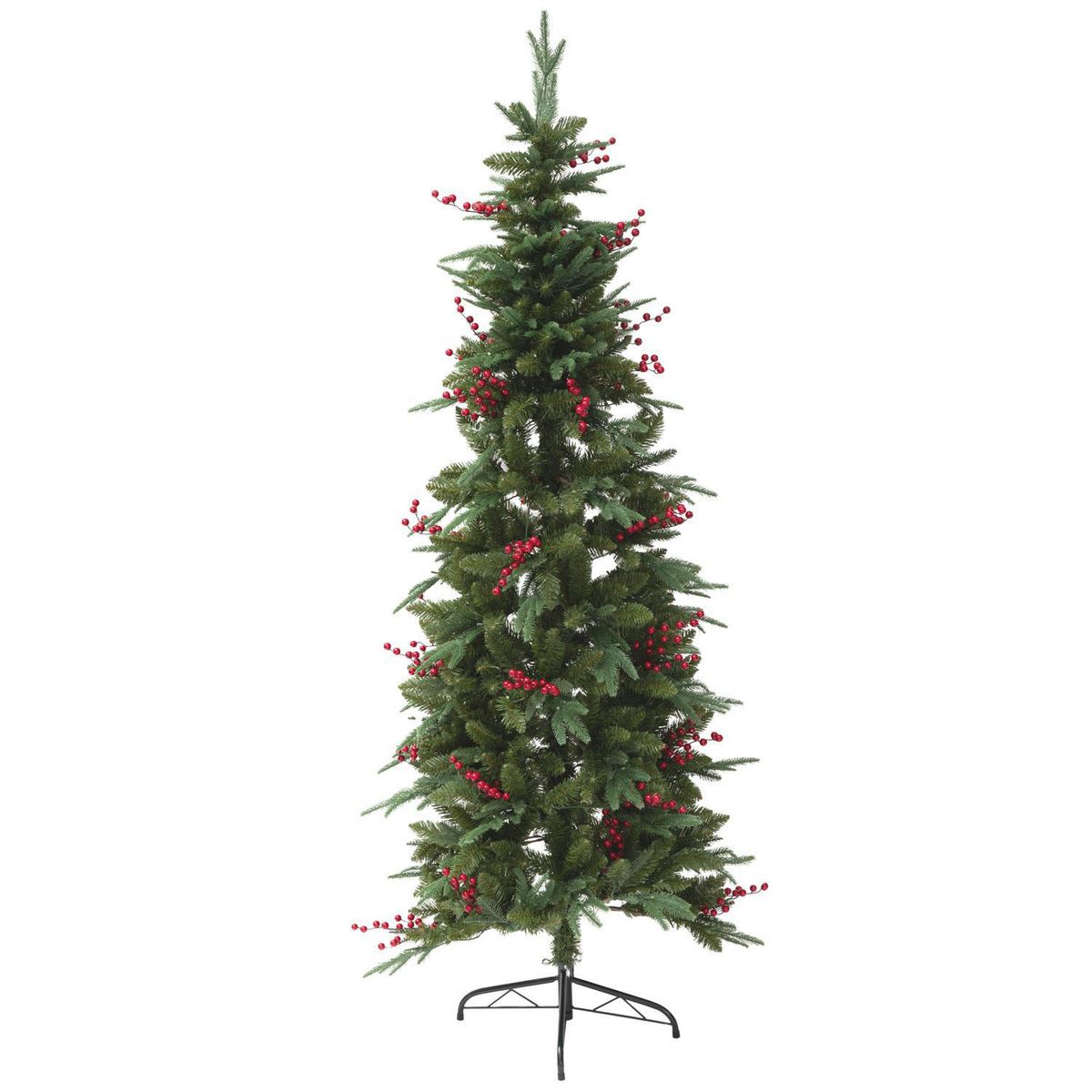 DEAR SANTA - Árbol Navidad con Luces y Adornos Berries 195cm 190 luces 550 ramas