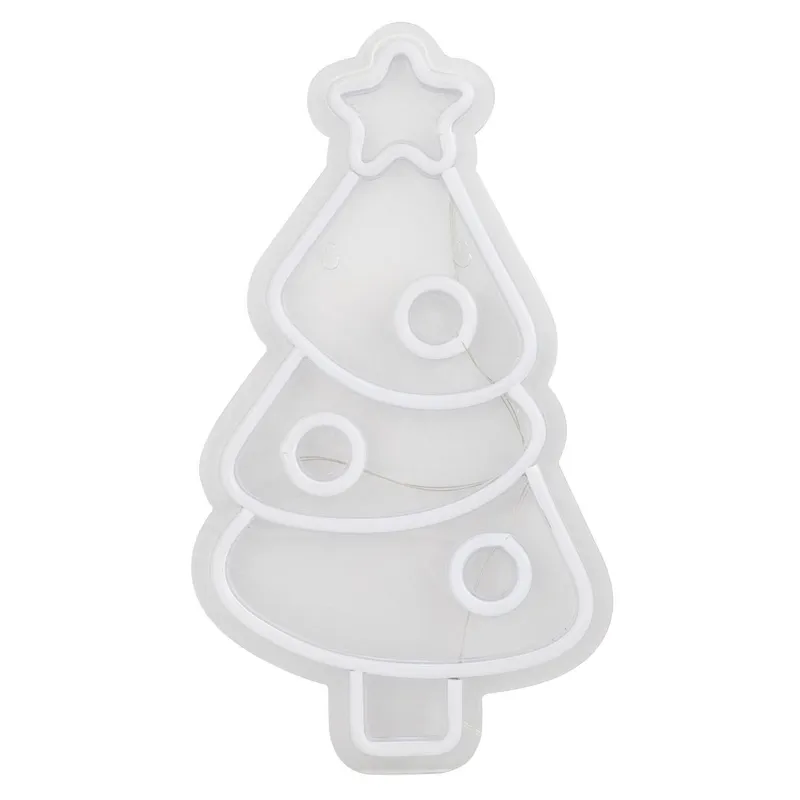 DEAR SANTA - Letrero neón navidad árbol xmas 40 cm