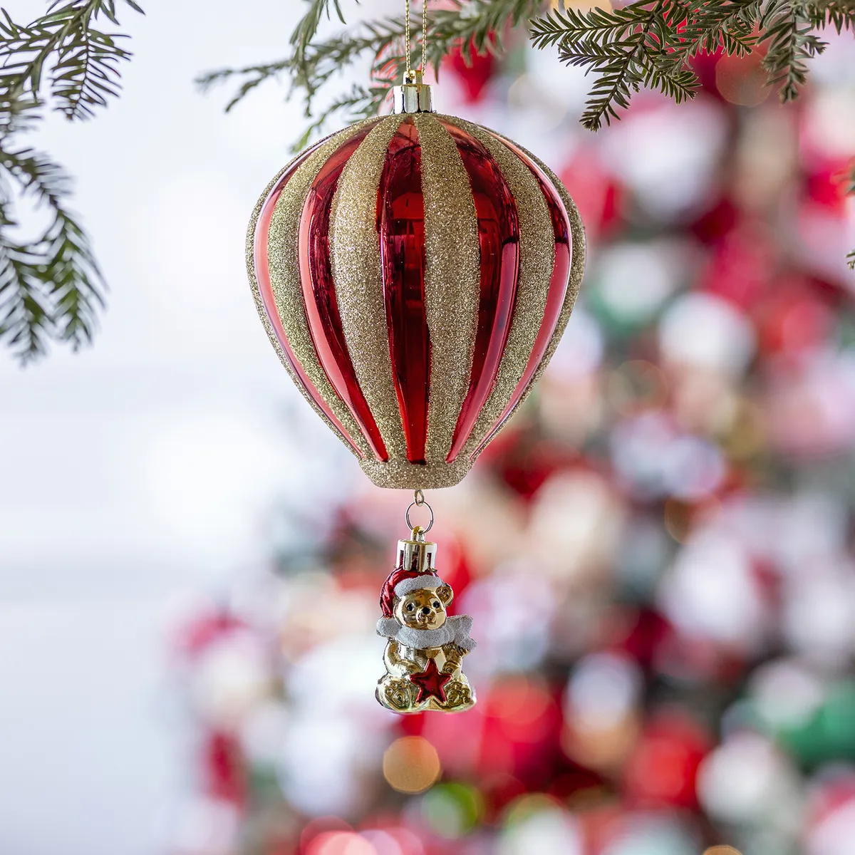 DEAR SANTA - Globo con osito navidad 17 cm xmas Story