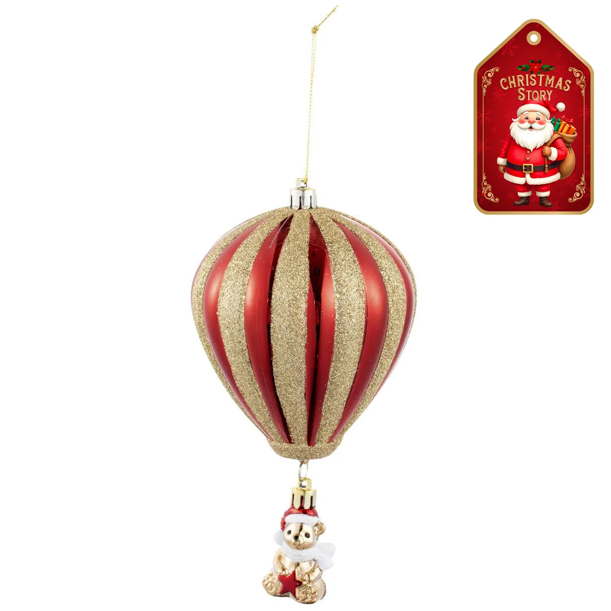 DEAR SANTA - Globo con osito navidad 17 cm xmas Story