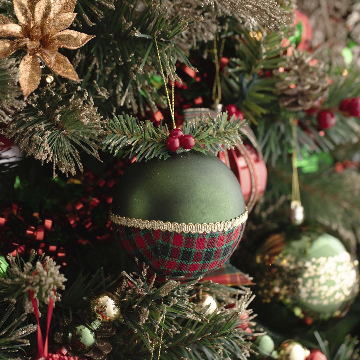 DEAR SANTA - Esfera navidad 10 cm xmas story verde