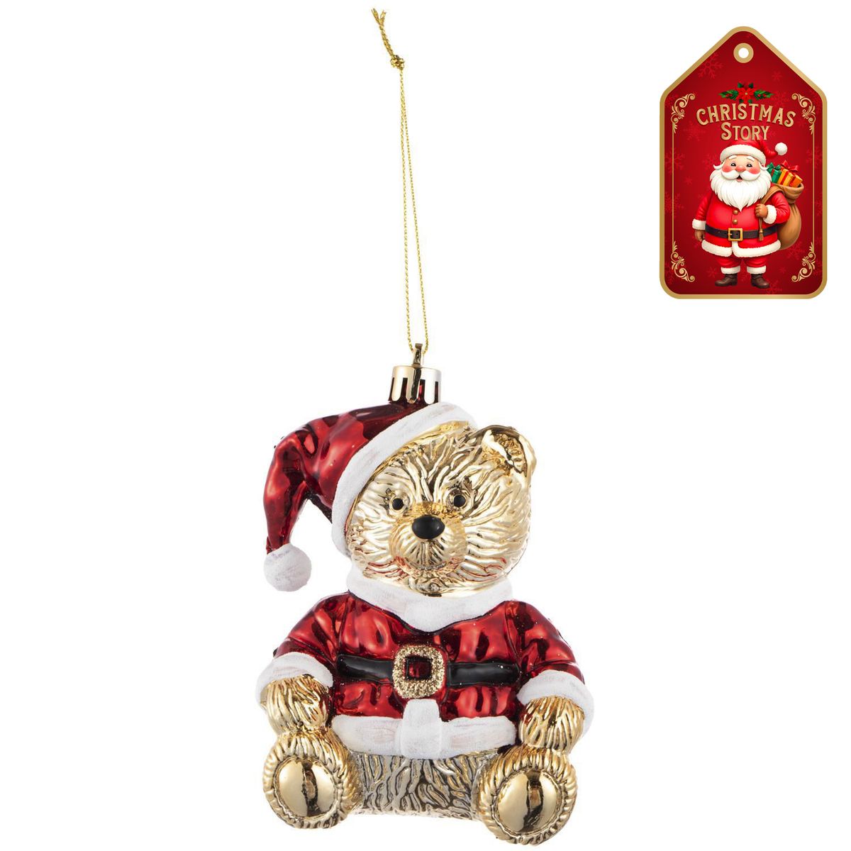 DEAR SANTA - Oso sentado navidad 10 cm xmas story