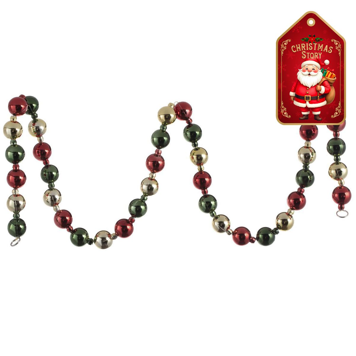 DEAR SANTA - Guirnalda navidad esfera 120 cm xmas story