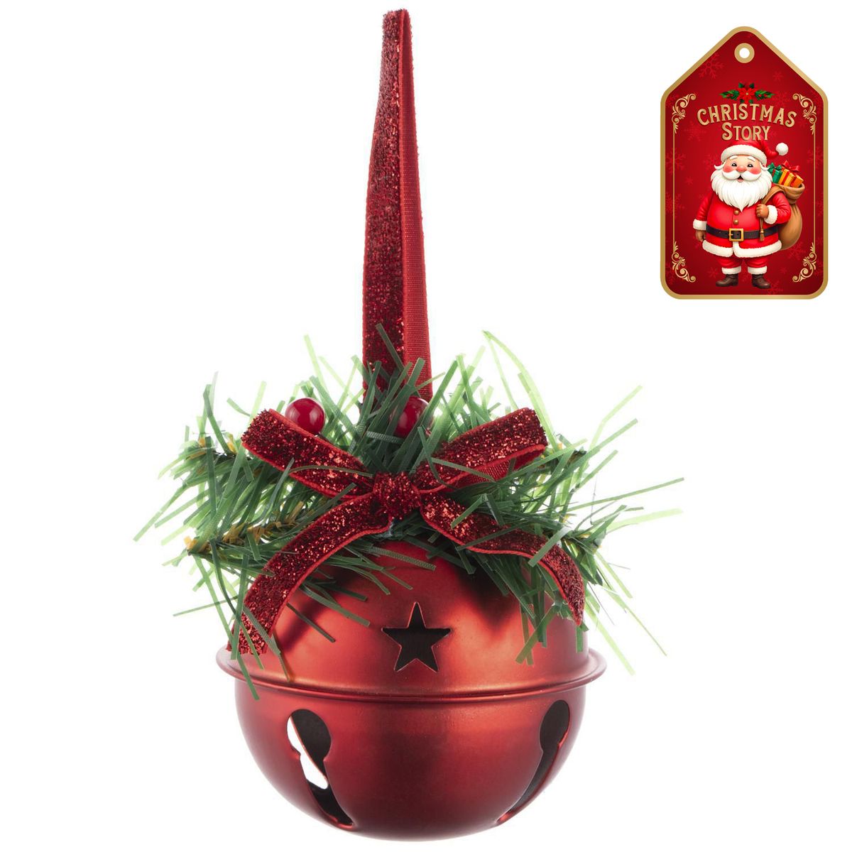 DEAR SANTA - Adorno cascabel navidad rojo xmas story