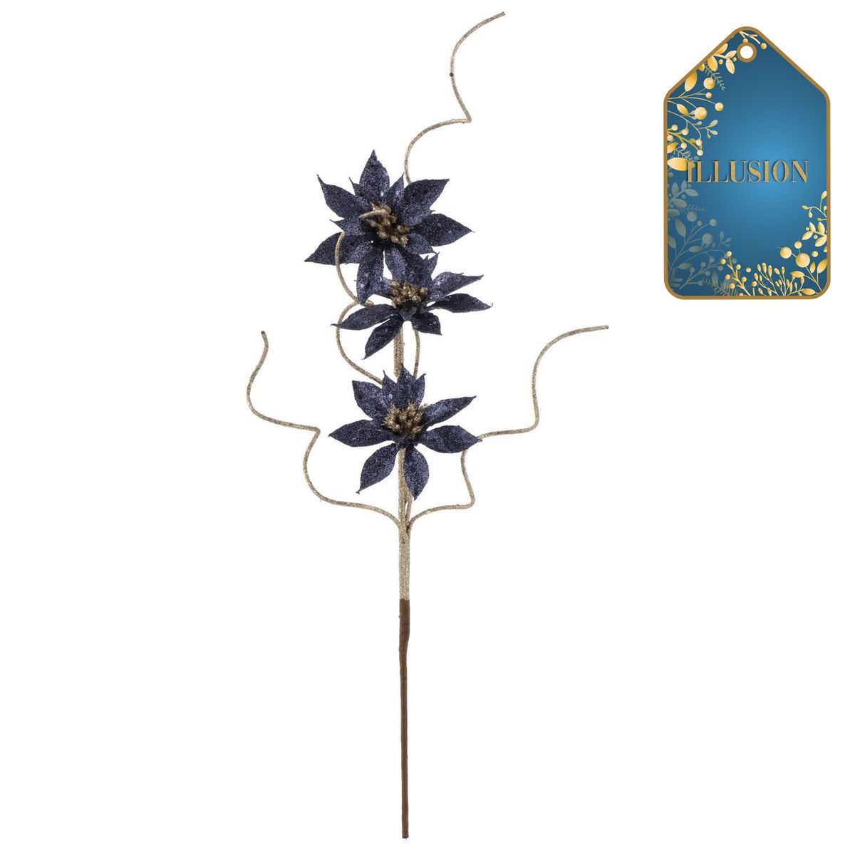 DEAR SANTA - Pick poinsettia navidad 50 cm illusion