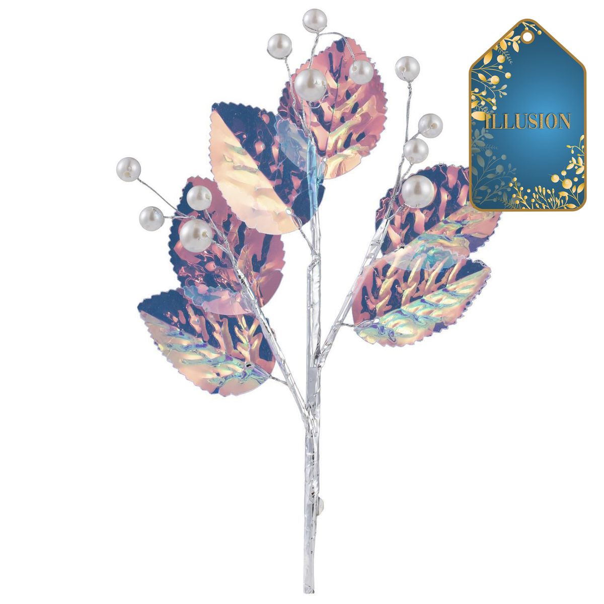 DEAR SANTA - Pick tornasol navidad 35 cm illusion