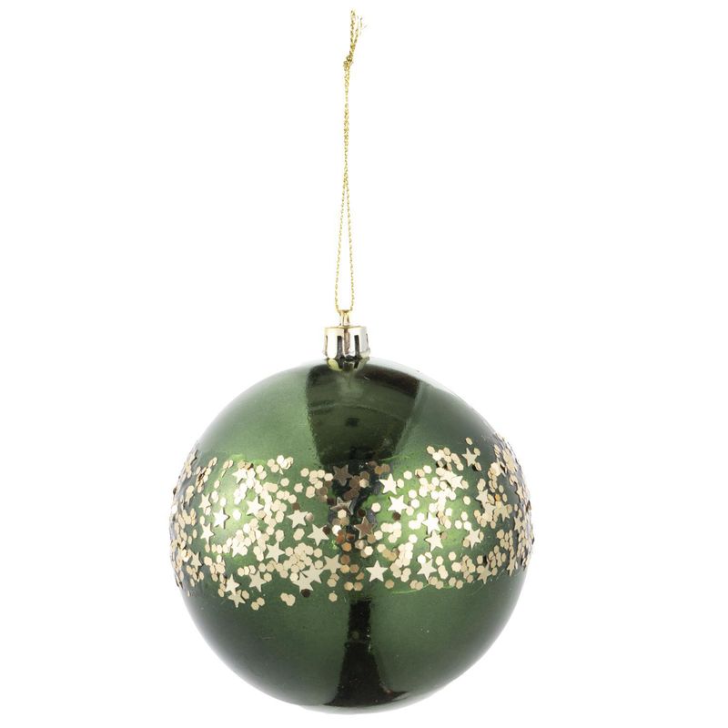 DEAR SANTA - Esfera navidad verde confeti 10 cm xmas story