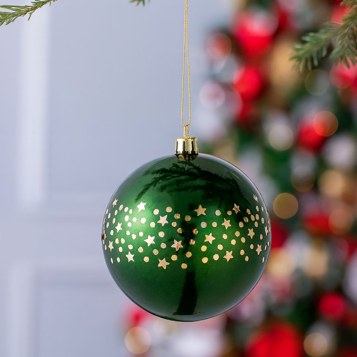 DEAR SANTA - Esfera navidad verde confeti 10 cm xmas story