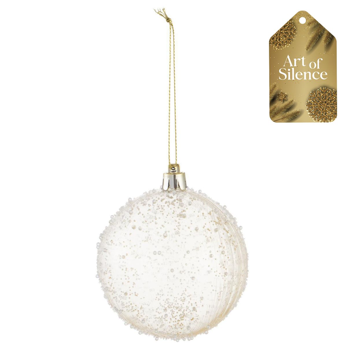 DEAR SANTA - Esfera navidad con perlas 8 cm aos