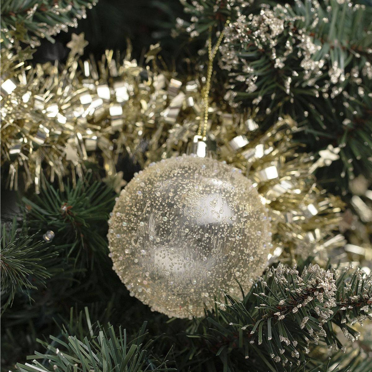 DEAR SANTA - Esfera navidad con perlas 8 cm aos